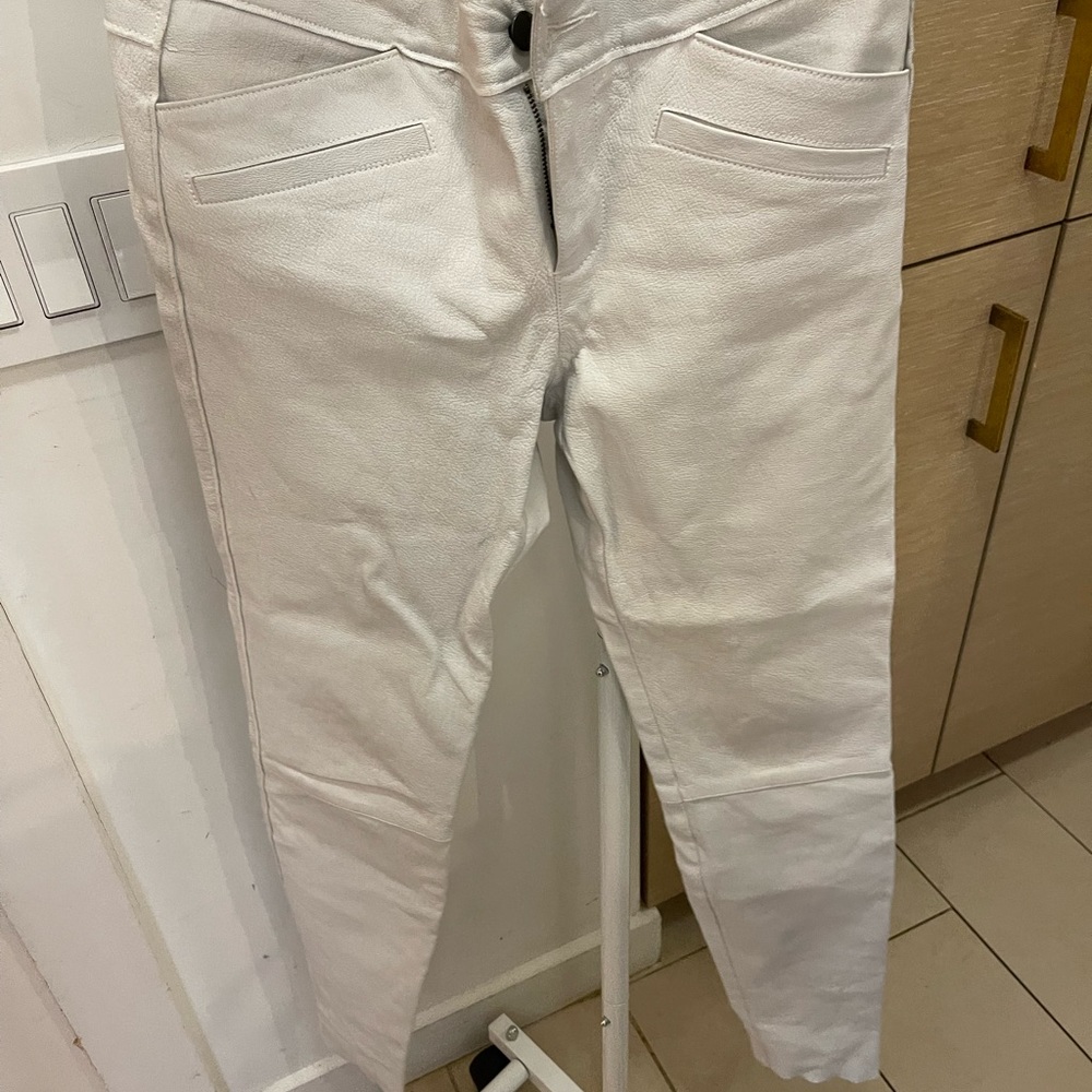 Derek Lam 10 crosby white leather jeans size 4